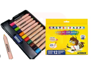 Lápis de Cor Jumbo 12 Cores
